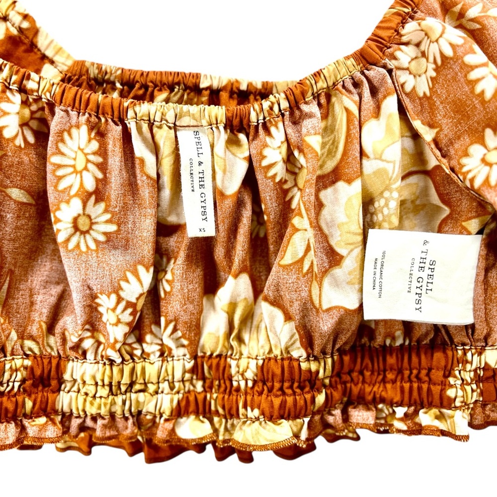 SET Spell Sloan Skirt & Crop Top Set In Ochre - Picture 11 of 16